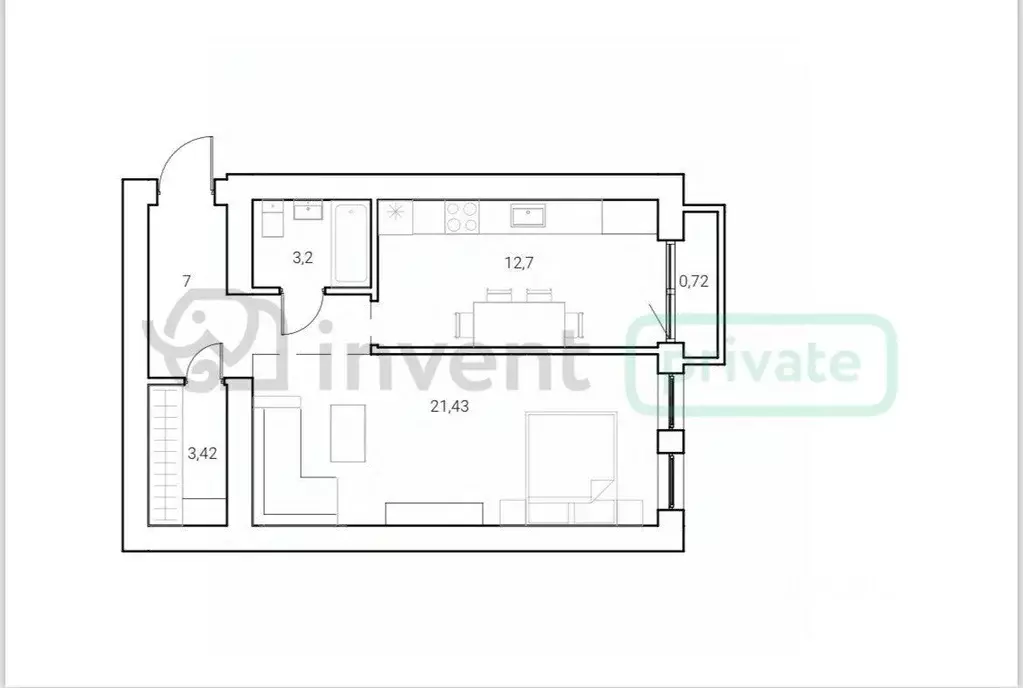1-к кв. Калининградская область, Калининград Балашовская ул., 4 (47.8 ... - Фото 2