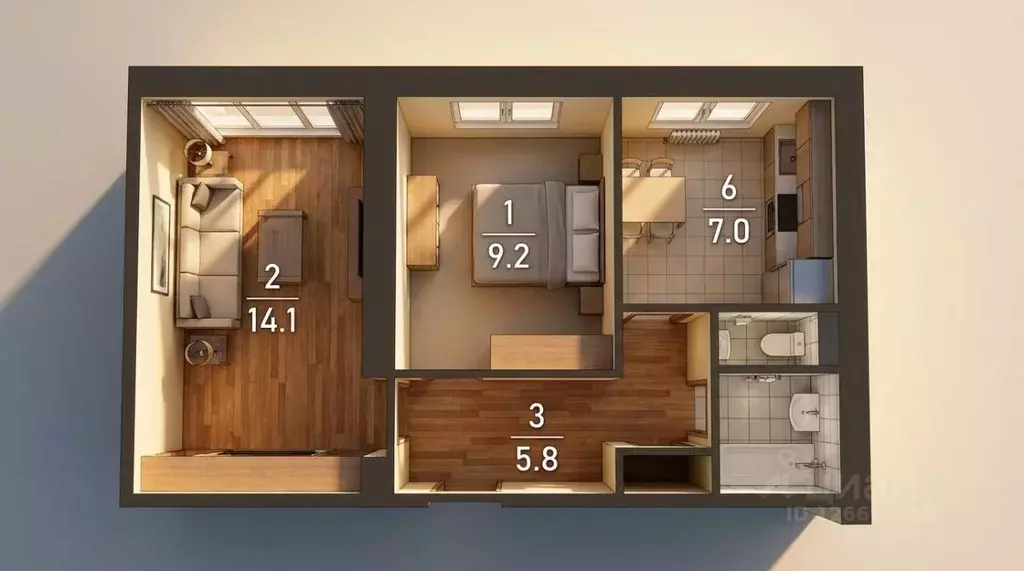 2-к кв. Москва Ленинский просп., 122 (40.3 м) - Фото 2