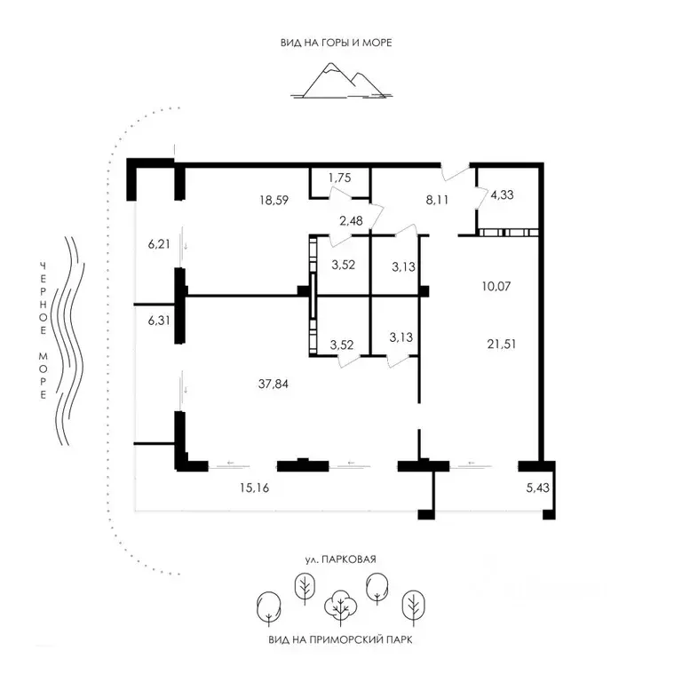 3-к кв. Крым, Алушта Апартаментов Park Plaza комплекс,  (151.09 м) - Фото 0