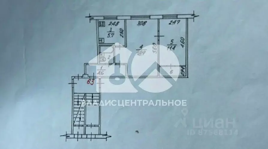 2-к кв. Новосибирская область, Новосибирск ул. Гоголя, 12 (49.0 м) - Фото 1