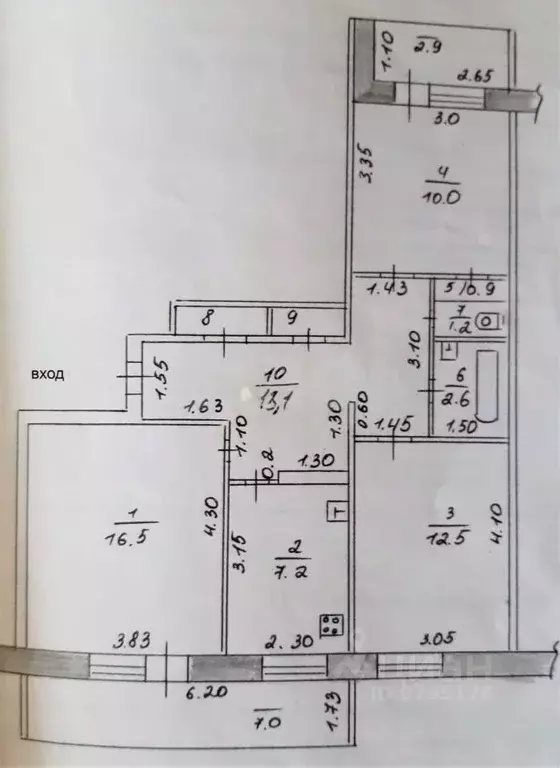 3-к кв. Татарстан, Казань ул. Рихарда Зорге, 121 (70.8 м) - Фото 1