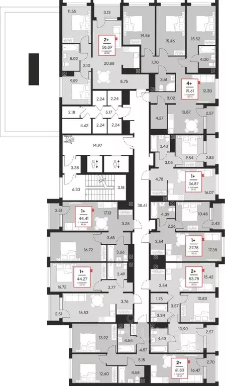 4-к кв. Ханты-Мансийский АО, Нефтеюганск ул. Нефтяников, 48А (91.61 м) - Фото 2