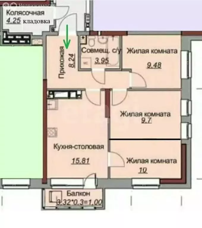 3-комнатная квартира: Ижевск, улица 10 лет Октября, 73 (65 м) - Фото 1