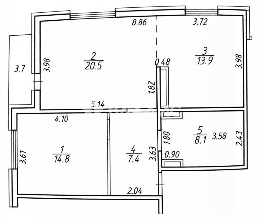 2-к кв. Карелия, Петрозаводск наб. Варкауса, 29к1 (64.7 м) - Фото 2