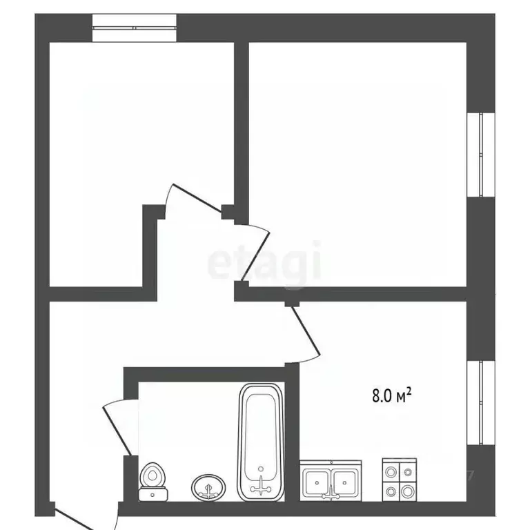 2-к кв. Севастополь ул. 2-я Бастионная, 12А (54.7 м) - Фото 2