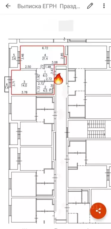 1-к кв. Свердловская область, Екатеринбург ул. Праздничная, 22/2 (45.9 ... - Фото 2