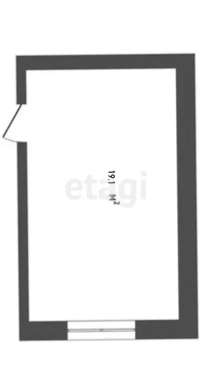 1к в -комнатной квартире (19.1 м) - Фото 1