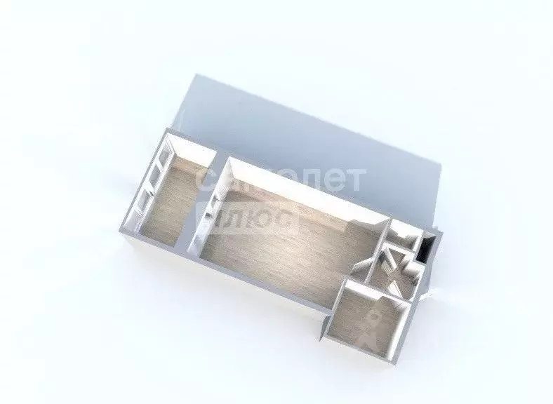 Студия Тюменская область, Тюмень ул. Бабарынка, 16 (12.7 м) - Фото 1