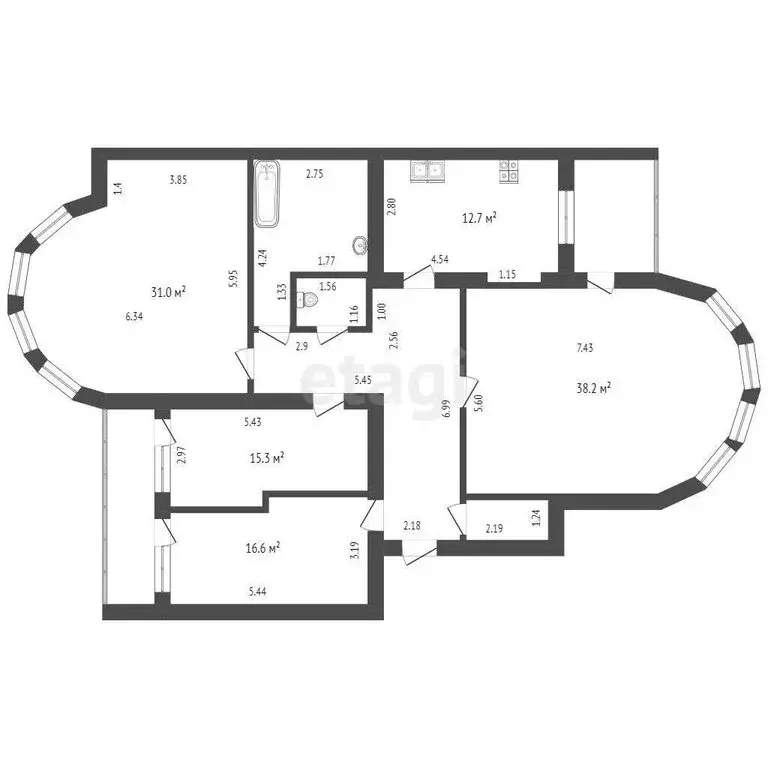 4-комнатная квартира: Тюмень, Елецкая улица, 3 (148 м) - Фото 0