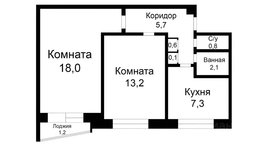 2-к кв. Томская область, Томск Красноармейская ул., 101 (47.0 м) - Фото 2