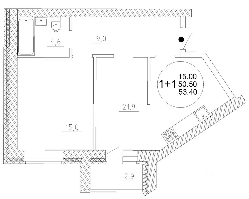 1-к кв. Тверская область, Тверь ул. Спартака, 22 (56.0 м) - Фото 1