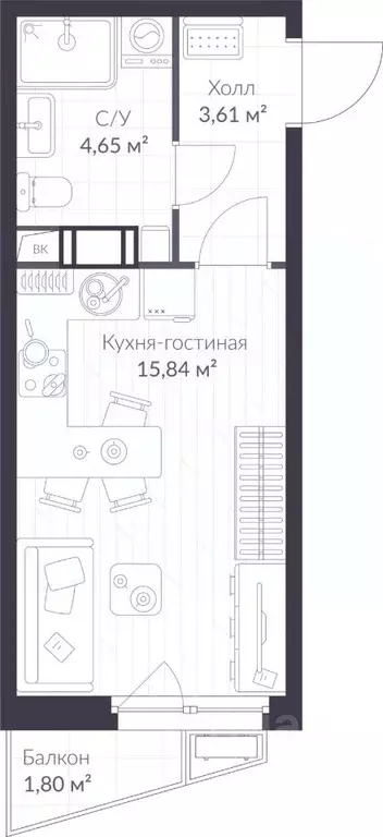 Студия Ленинградская область, Сертолово Всеволожский район, Верен Норт ... - Фото 0