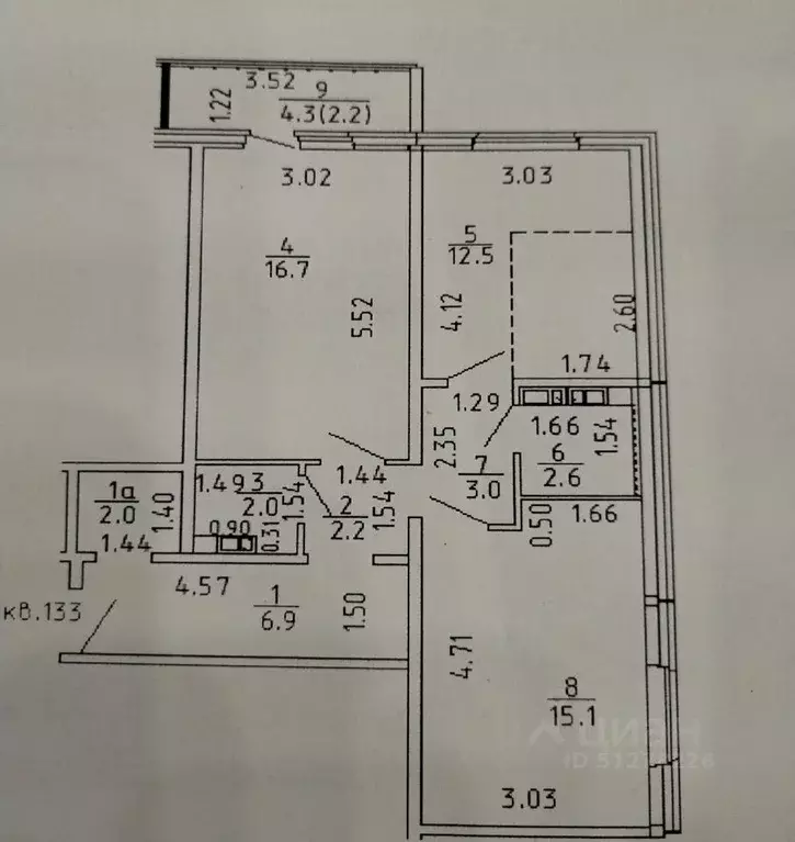 2-к кв. Кировская область, Киров Курская ул., 28 (63.0 м) - Фото 1