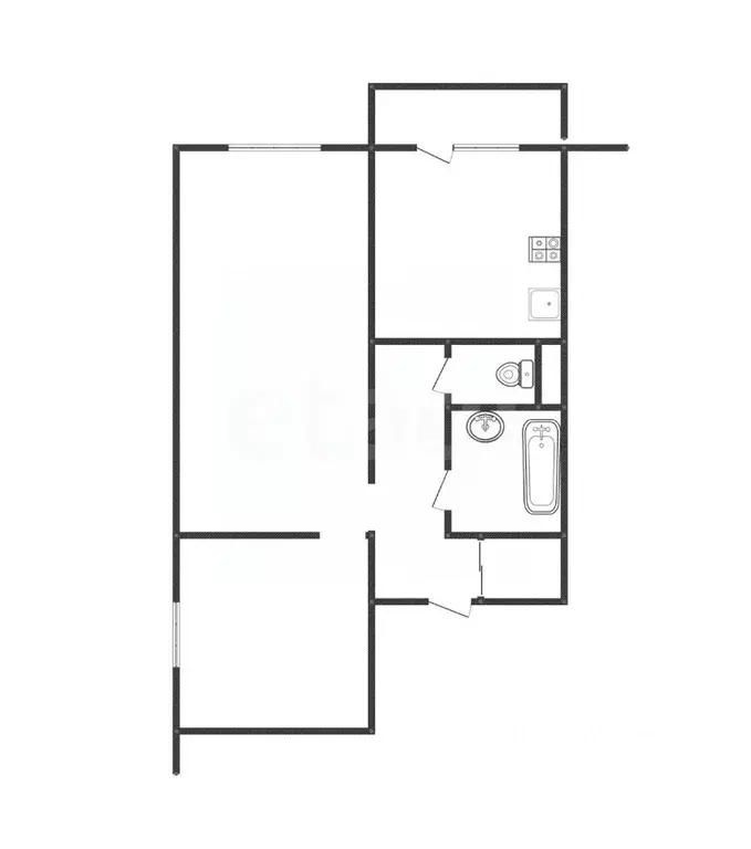 2-к кв. Иркутская область, Ангарск 29-й мкр, 8 (47.9 м) - Фото 1