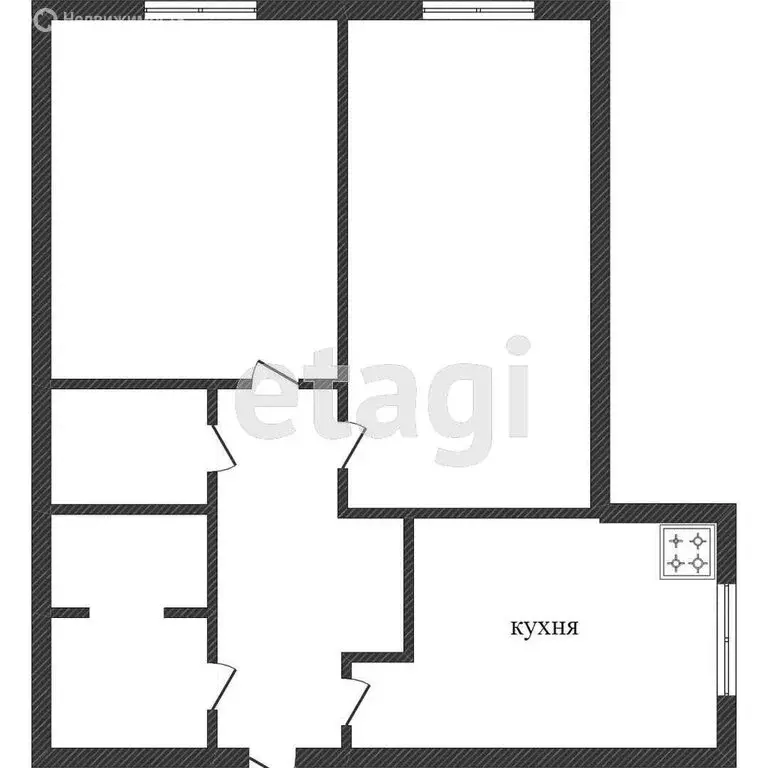 2-комнатная квартира: Ишим, Комсомольская улица, 26 (51.9 м) - Фото 0