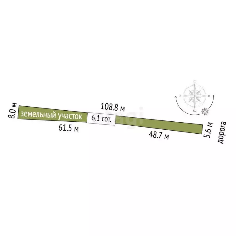 Участок в Тюмень, СНТ Гвоздика (20 м) - Фото 1