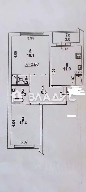 2-к кв. Ростовская область, Ростов-на-Дону ул. Еременко, 97/29 (53.0 ... - Фото 1