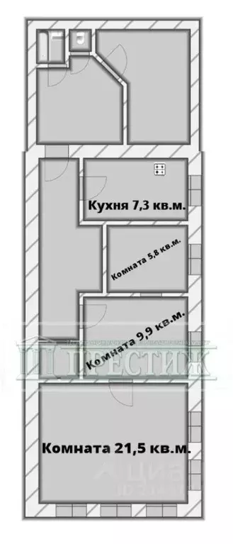 3-к кв. Ивановская область, Шуя ул. Свердлова, 3 (73.0 м) - Фото 1