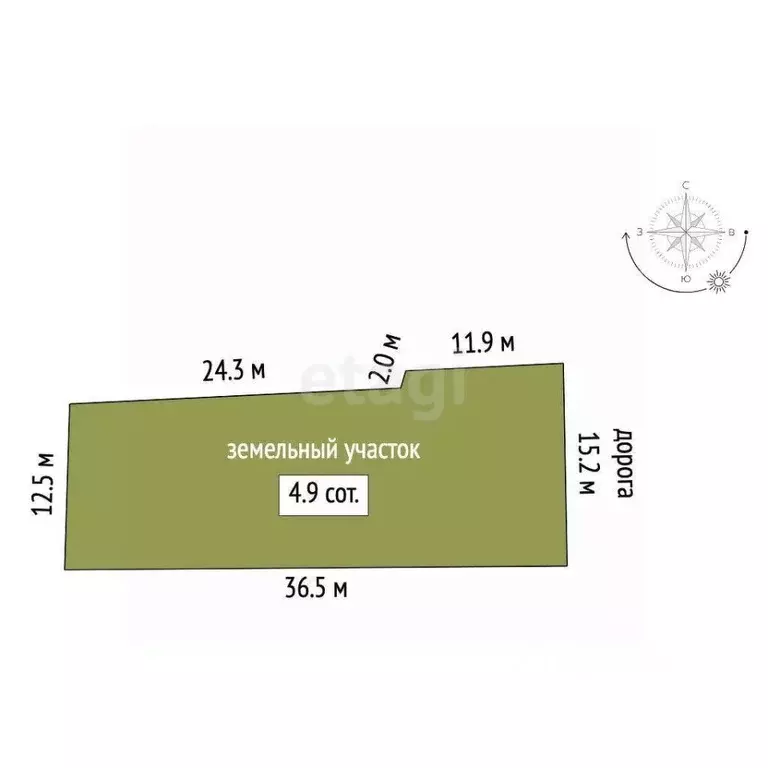Участок в Мордовия, с. Большие Березники ул. Максима Горького (4.86 ... - Фото 2