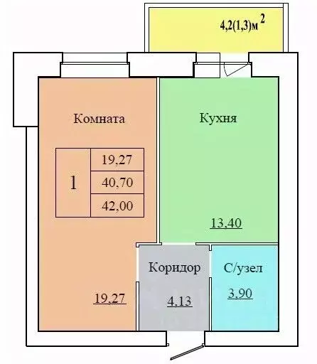 1-к кв. Ярославская область, Ярославль ул. Белинского, 17А (42.0 м) - Фото 0