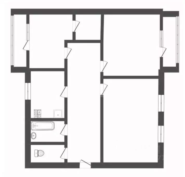 3-к кв. Воронежская область, Борисоглебск Советская ул., 119 (55.8 м) - Фото 2