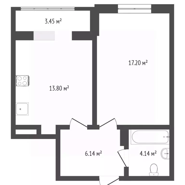 1-к кв. Севастополь ул. Челнокова, 17к1 (40.0 м) - Фото 1