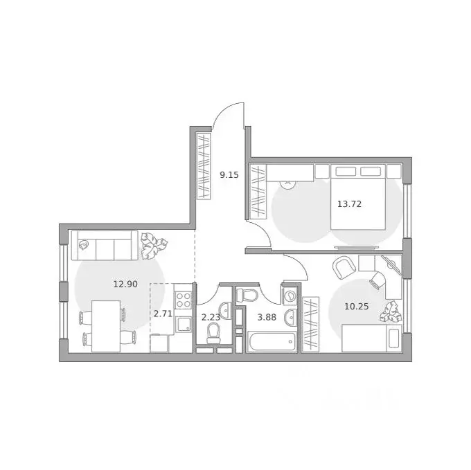 3-к кв. Московская область, Красногорск городской округ, с. ... - Фото 1
