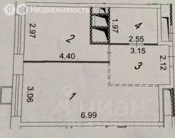 Квартира-студия: Москва, Шелепихинская набережная, 34к5 (44 м) - Фото 1