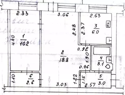 2-комнатная квартира: Туймазы, улица Мичурина, 15 (44.9 м) - Фото 1