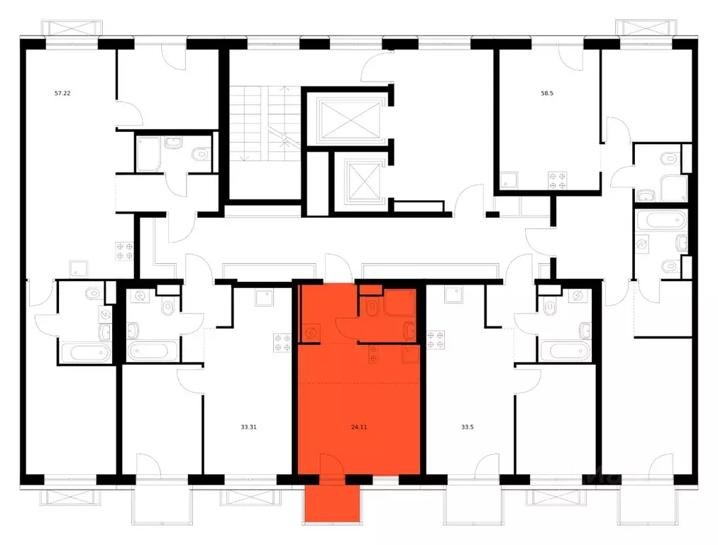 Студия Бурятия, Улан-Удэ ул. Шмидта, 37А (24.11 м) - Фото 2