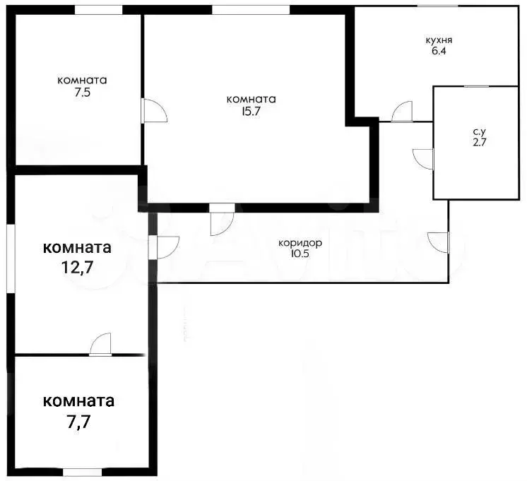 4-к. квартира, 63 м, 1/2 эт. - Фото 0