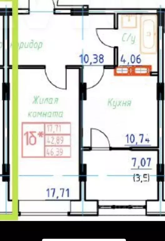 1-к кв. Чувашия, Чебоксары ул. Фридриха Энгельса, 7к1 (46.0 м) - Фото 1