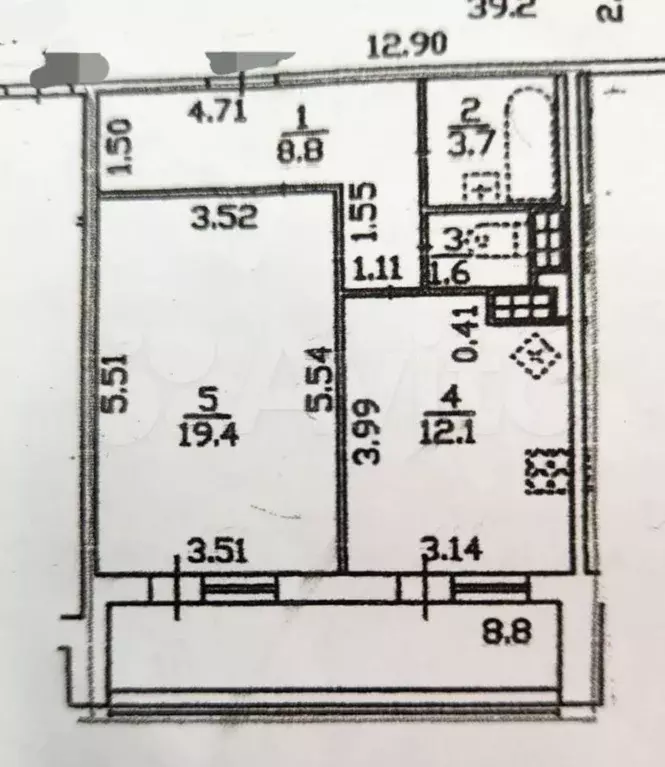 1-к. квартира, 45,6 м, 8/26 эт. - Фото 0