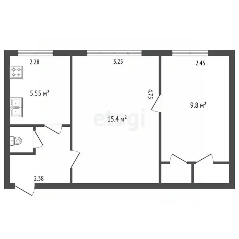 2-к кв. Санкт-Петербург, Санкт-Петербург, Ломоносов Владимирская ул., ... - Фото 1