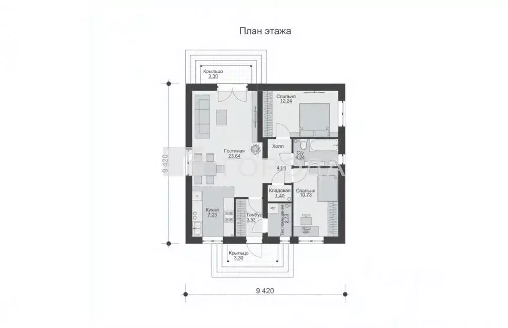 Дом в Алтайский край, Барнаул городской округ, с. Власиха ул. ... - Фото 2