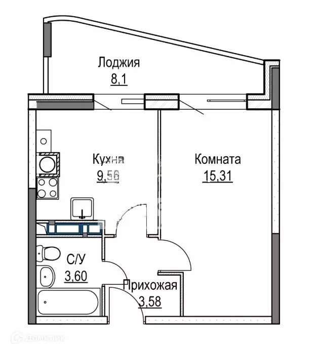 Продаётся 1-к квартира, 40.15 м - Фото 0