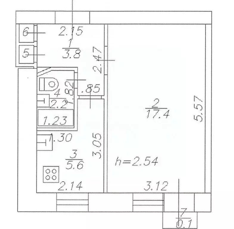 1-к кв. Тверская область, Тверь просп. Чайковского, 42А (29.6 м) - Фото 2