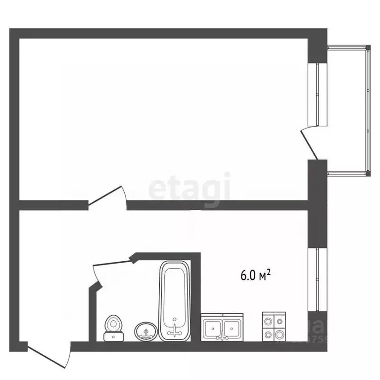 1-к кв. Ярославская область, Рыбинск Полиграфская ул., 17 (31.6 м) - Фото 1