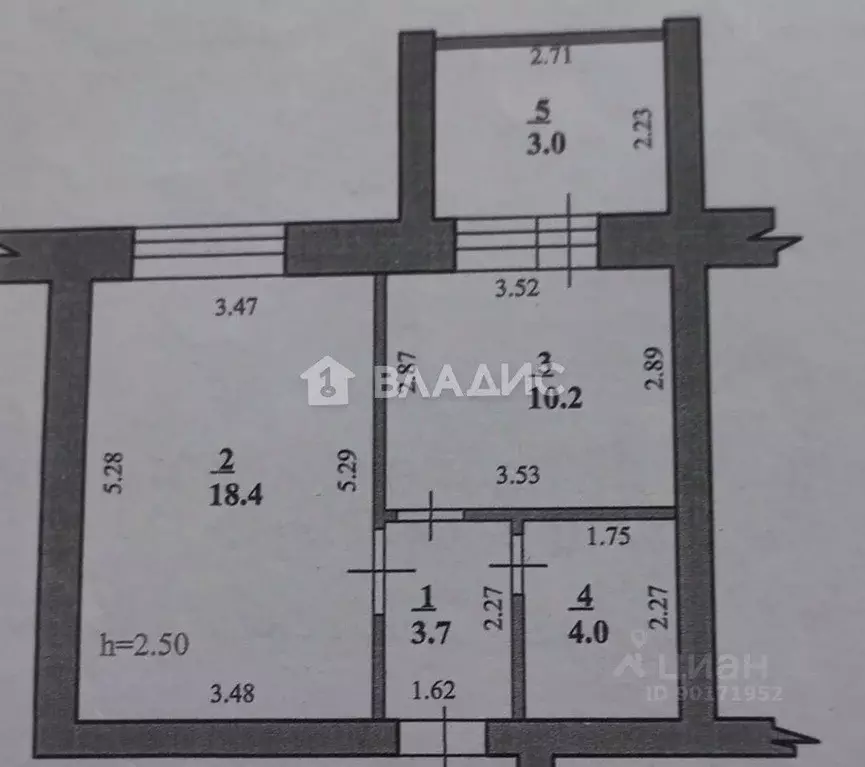 1-к кв. Башкортостан, Стерлитамак ул. Строителей, 8 (39.0 м) - Фото 2