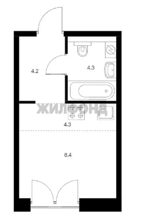 1-комнатная квартира: Санкт-Петербург, набережная Обводного канала, ... - Фото 1