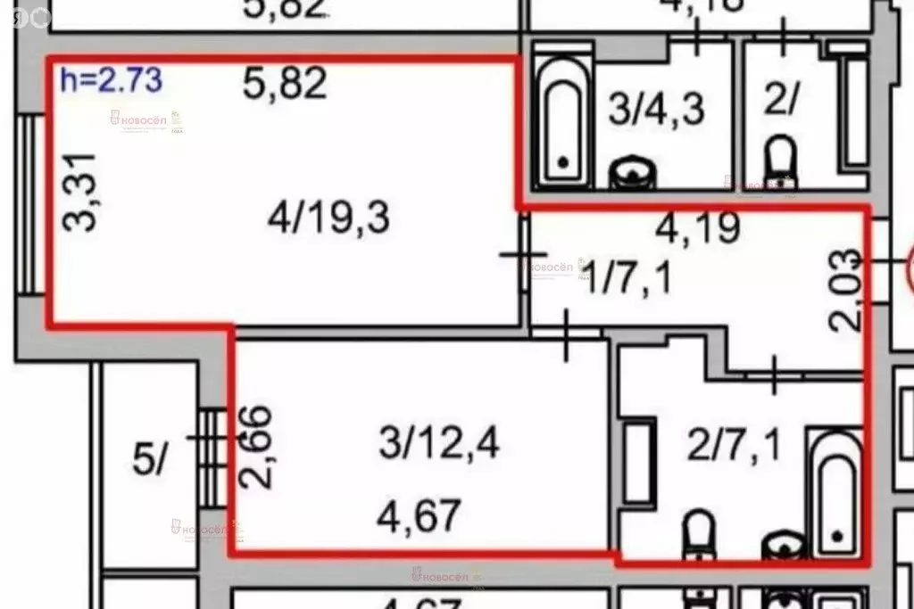 1-комнатная квартира: Пермь, Уинская улица, 41 (45 м) - Фото 1