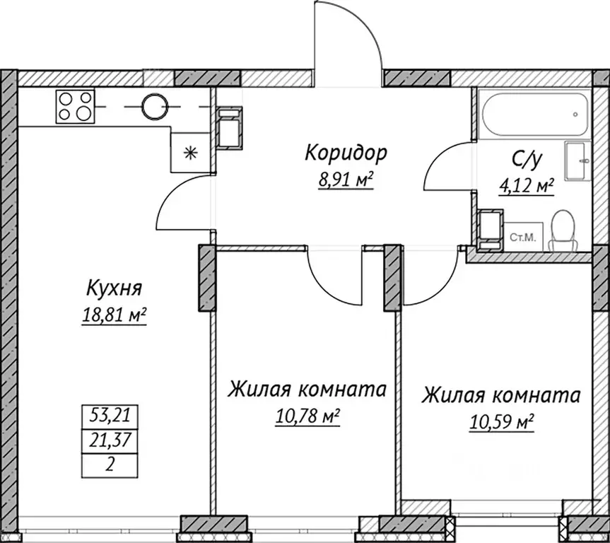 2-к кв. Нижегородская область, Нижний Новгород Сахарный Дол жилой ... - Фото 0