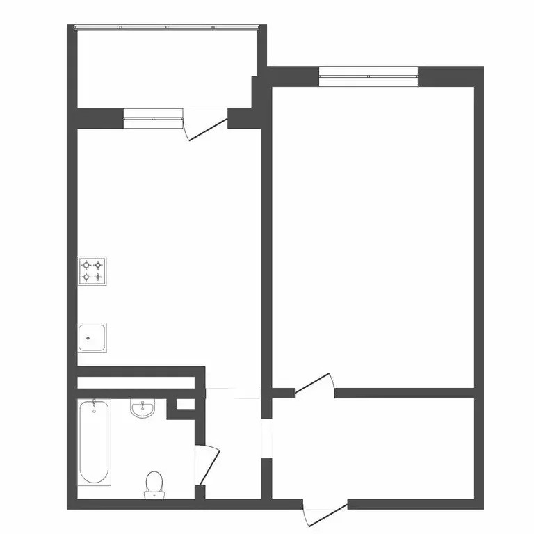 1-комнатная квартира: Тюмень, улица Александра Протозанова, 12к1 (36.9 ... - Фото 1