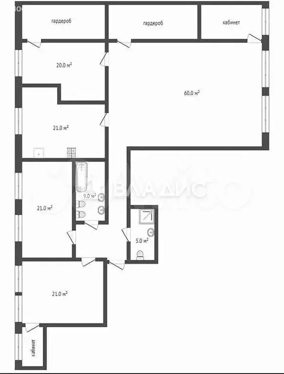 5-к. квартира, 190 м, 4/20 эт. - Фото 0