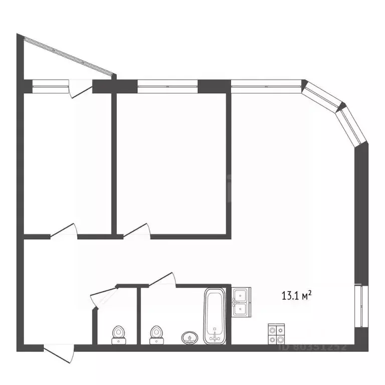 3-к кв. Ставропольский край, Пятигорск ул. Власова (85.1 м) - Фото 2