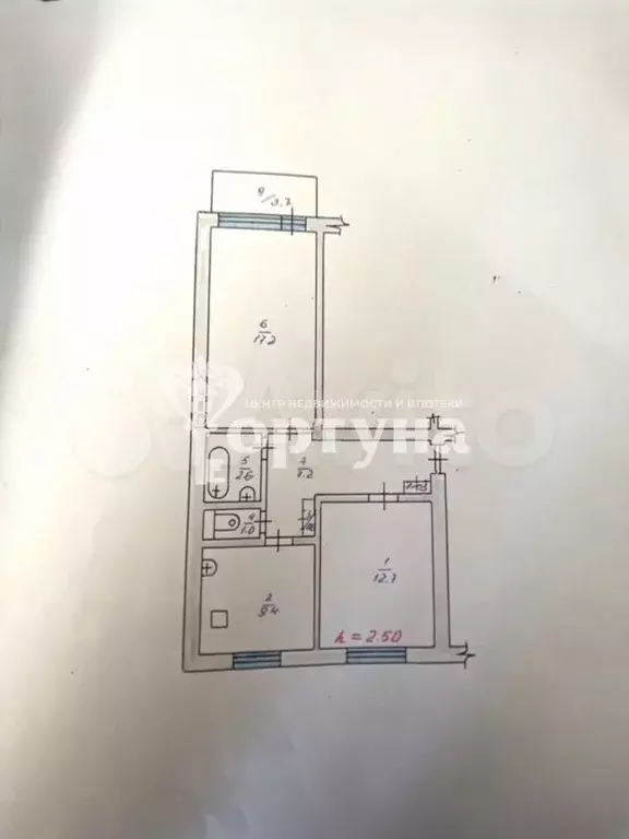 2-к. квартира, 51 м, 4/5 эт. - Фото 0