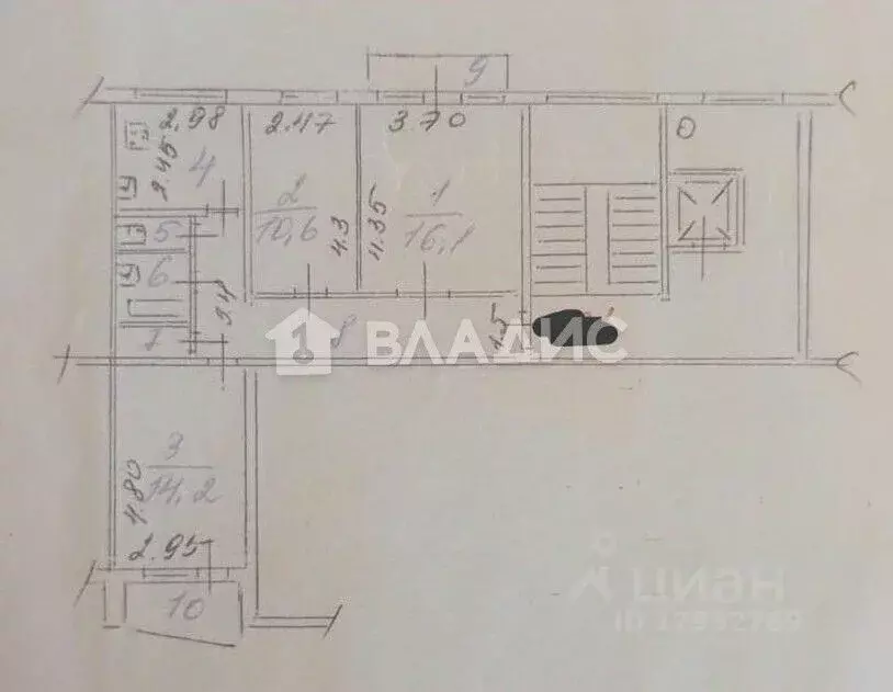3-к кв. Пензенская область, Пенза ул. Бородина, 21 (66.4 м) - Фото 2