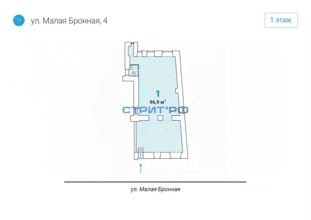 Помещение свободного назначения в Москва Малая Бронная ул., 4 (97 м) - Фото 2