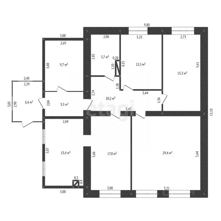 Дом в Башкортостан, с. Буздяк ул. Макарова, 13 (111 м) - Фото 1