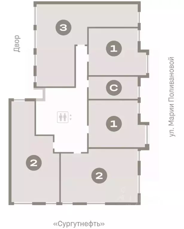Студия Ханты-Мансийский АО, Сургут 1-й мкр, Нефть жилой комплекс ... - Фото 2